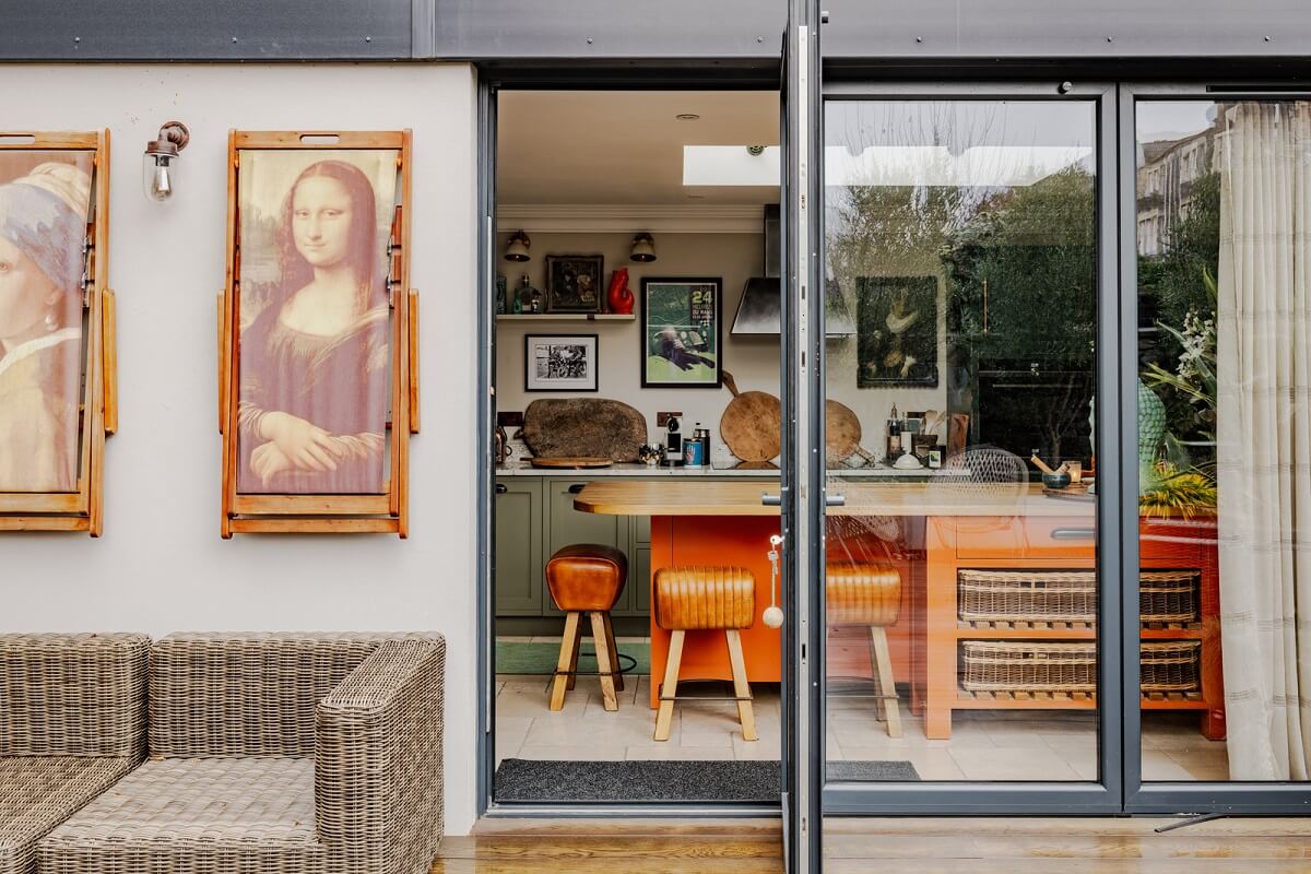 Eclectic Interiors in a Historic Bristol Apartment 8 view into kitchen