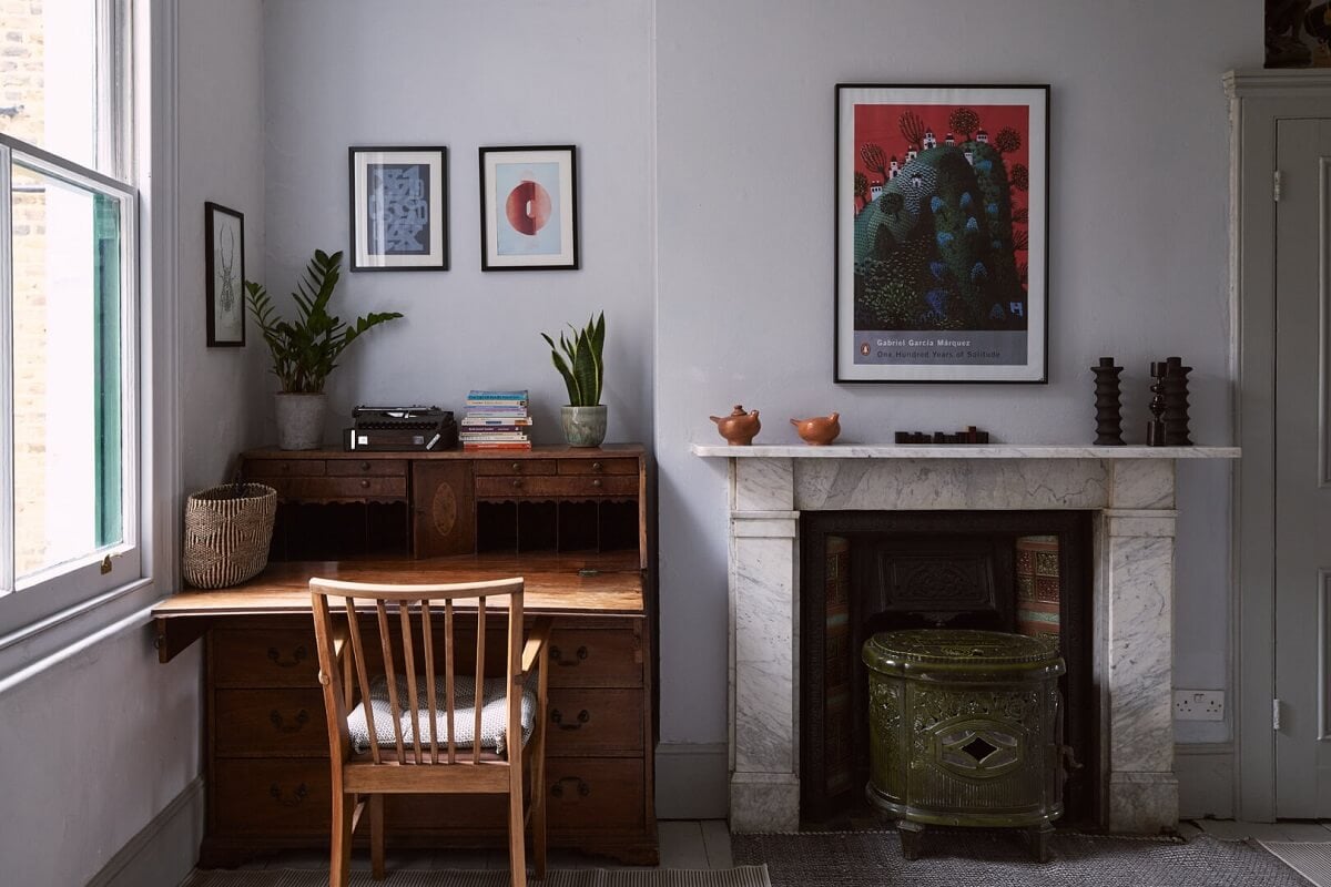 A Grand Victorian House with Many Period Features and a Lush Garden 25 vintage desk A Grand Victorian House with Many Period Features and a Lush Garden