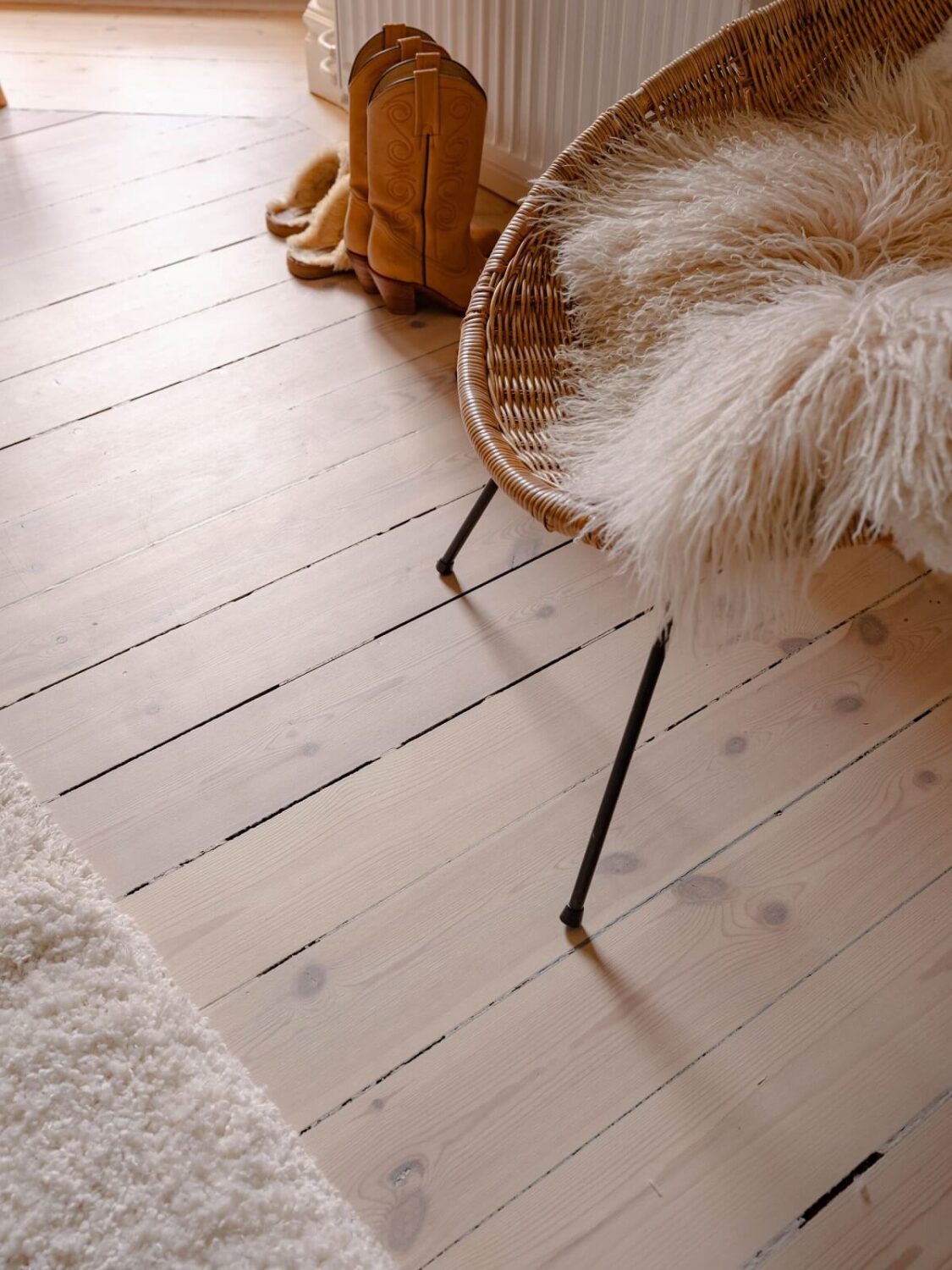 A Spacious Stockholm Apartment with Light Gray Walls 17 wooden floorboards