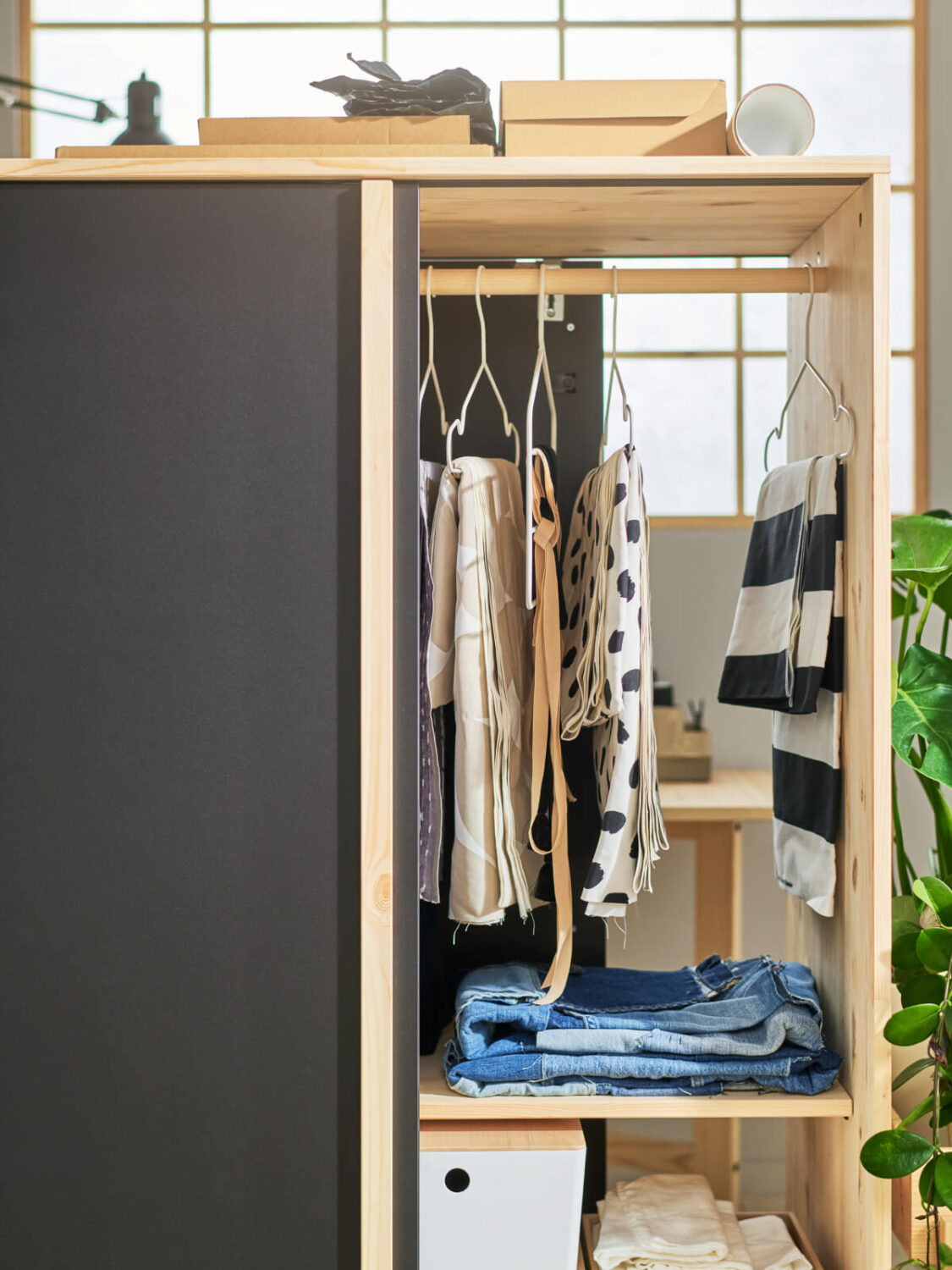 IKEA Spring Collection 2025: Colorful Textiles, Clean Designs & Home Refresh Ideas 28 GLAMBERGET open and closed wardrobe