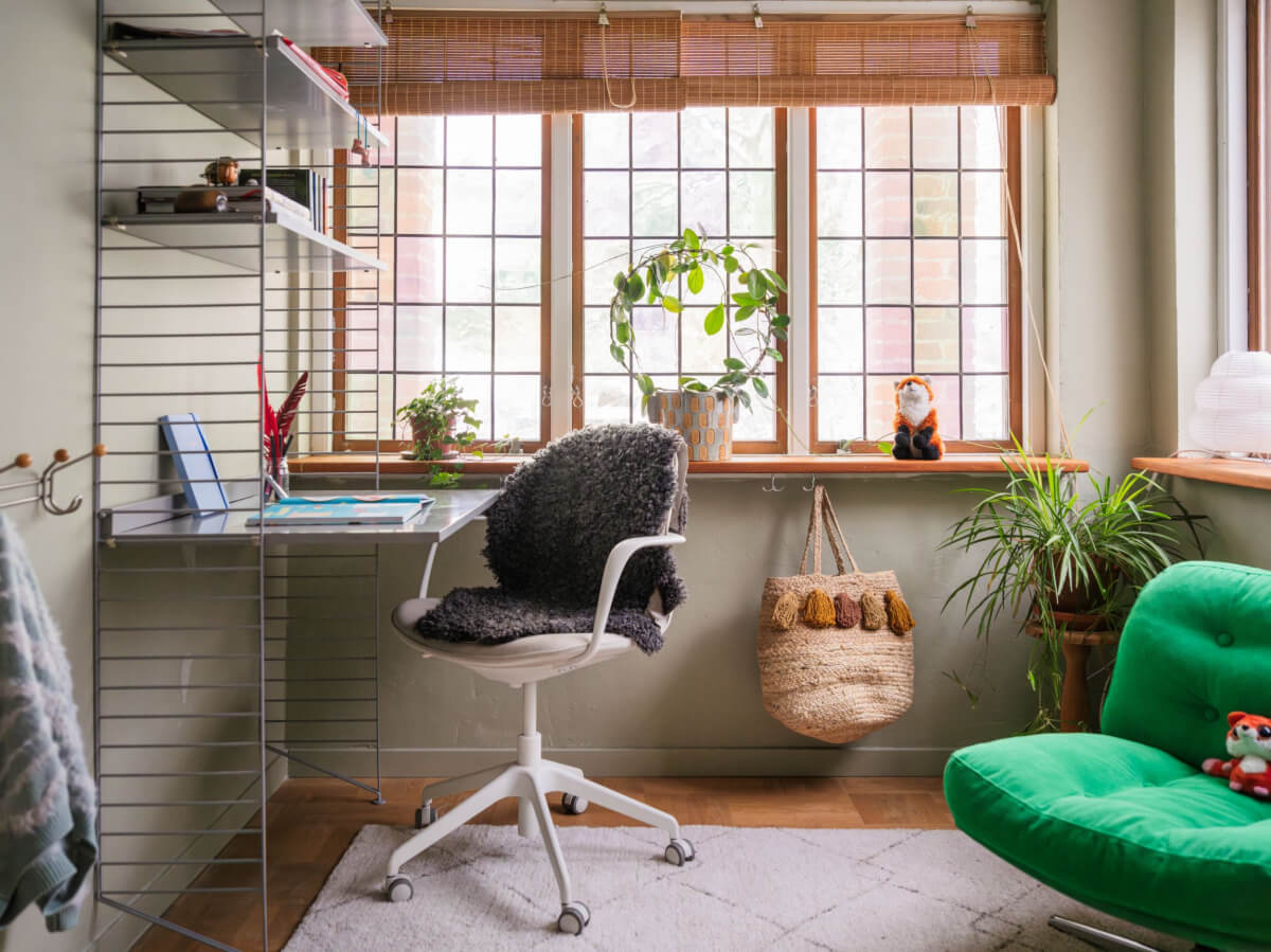 A Beautiful Midcentury Family Home South of Stockholm 24 bedroom with desk