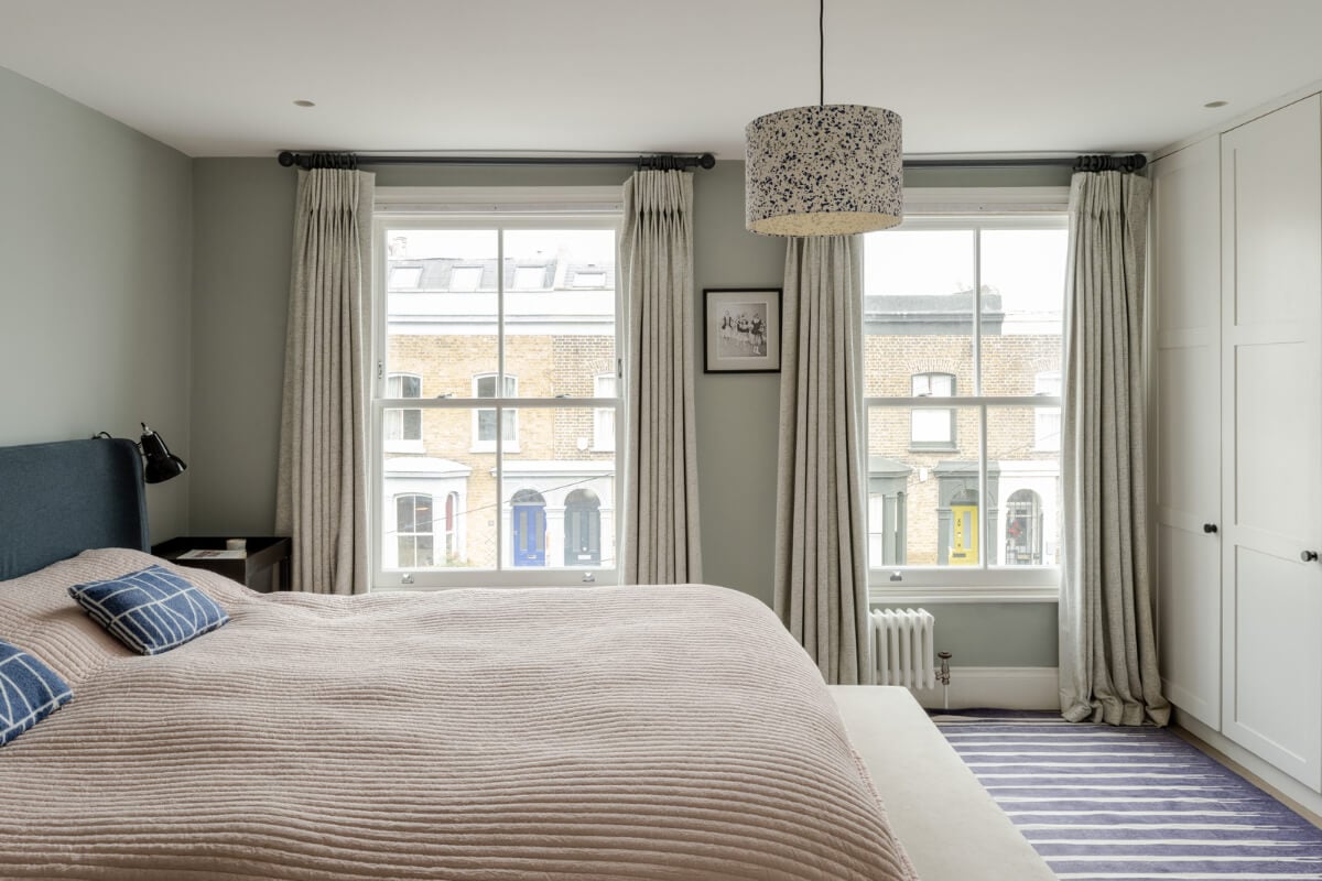 A Beautiful Extended Victorian Family Home in London 10 bedroom with gray walls and built in wardrobes