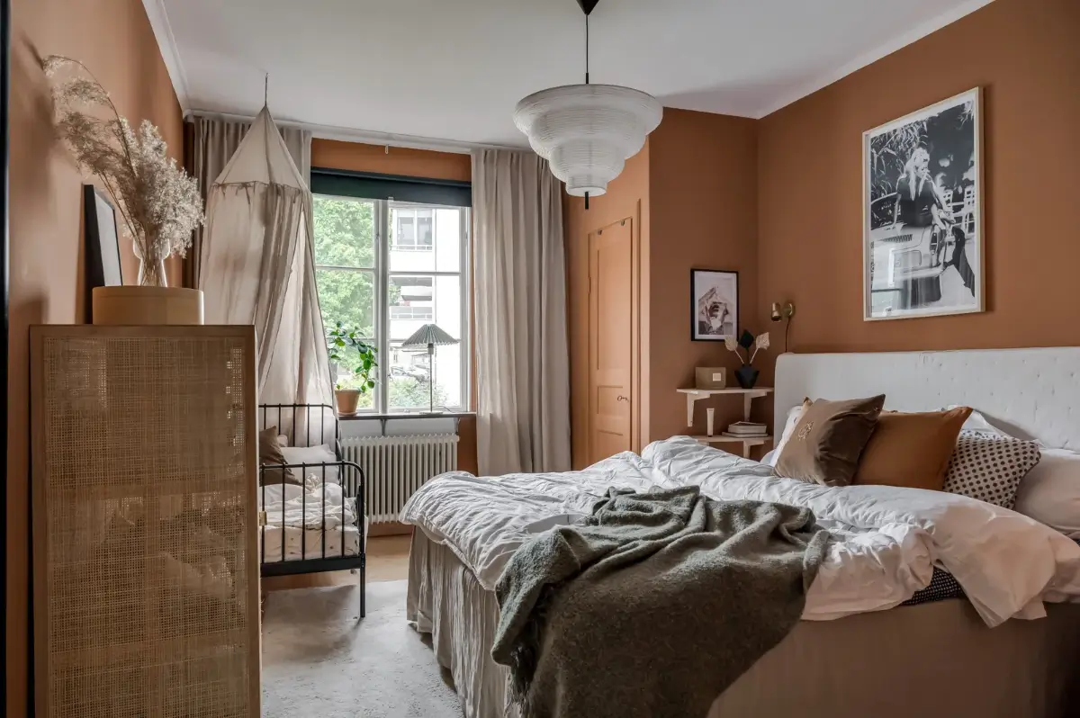 Pantone Color of the Year 2025: Mocha Mousse Interior Inspiration 20 brown bedroom with crib pantone color of the year 2025 mocha mousse nordroom