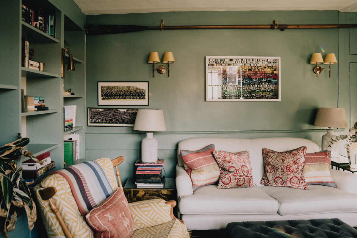 Countryside Charm in a London Apartment in a Former Ale House 3 green living room english apartment