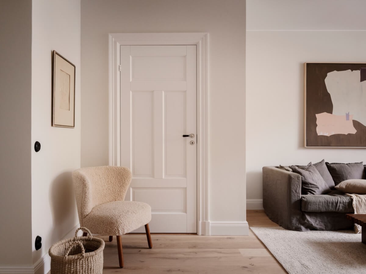 A Calm and Contemporary Apartment in a Former Office Space 6 neutral scandinavian living room