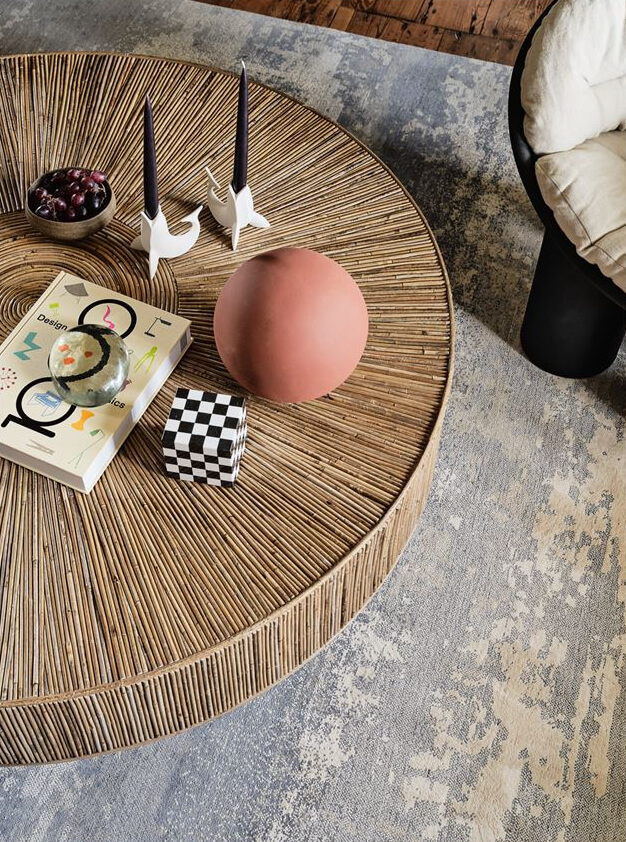 An Amazing Family Home in a Former Dutch Train Station 9 round natural coffee table