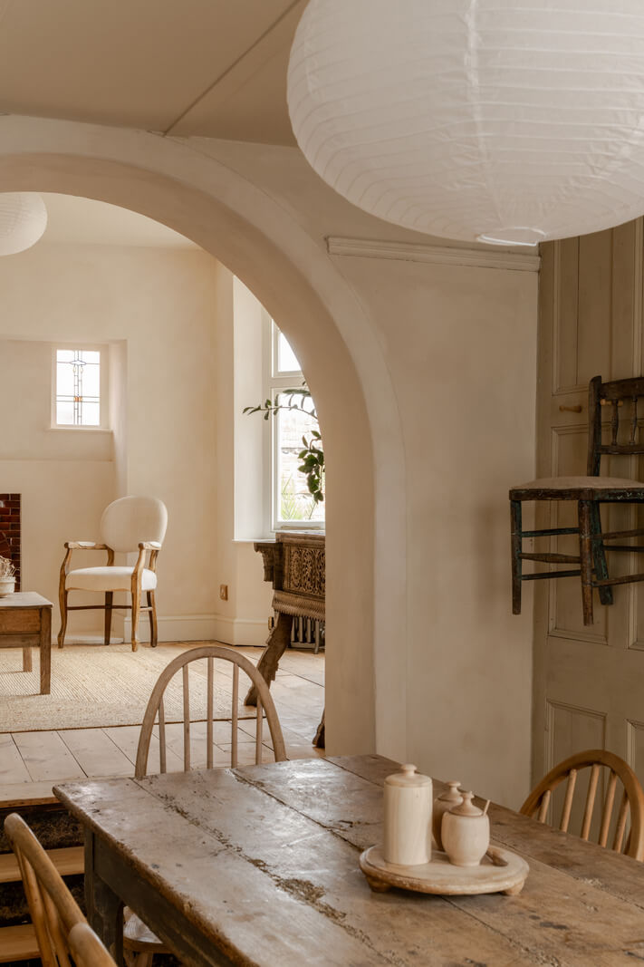 rustic dining table in charming english cottage nordroom