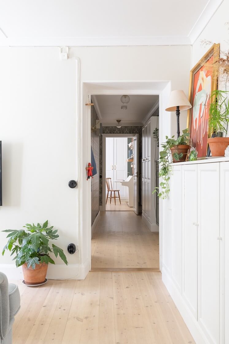 A Small and Bright Two-Bedroom Apartment in Stockholm 7 view into hall