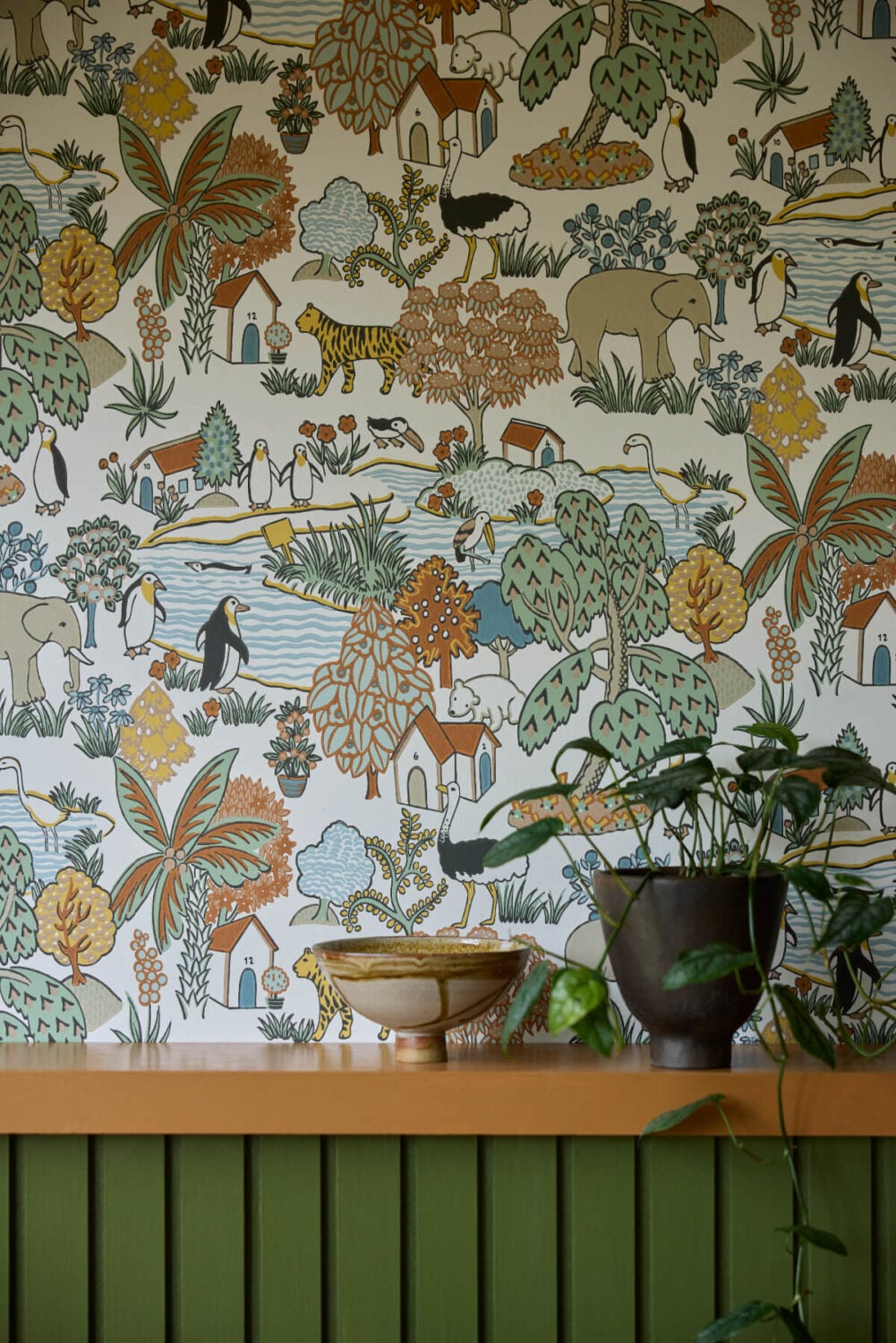 Little Greene 'Storybook Papers': A New National Trust Wallpaper Collection 8 Little Greene National Trust wallpaper Collection Animal Kingdom - Pea - Cameo