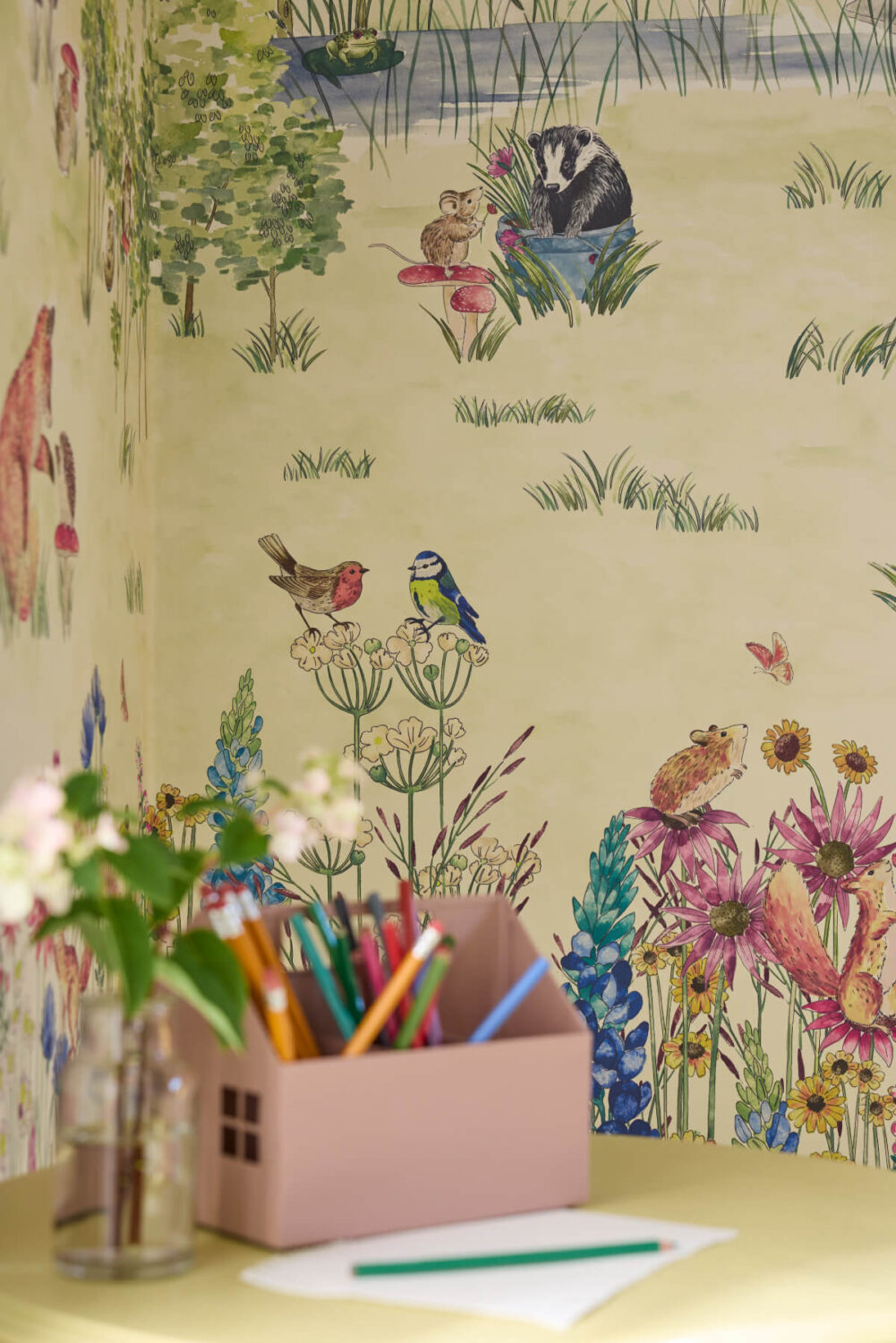 Little Greene 'Storybook Papers': A New National Trust Wallpaper Collection 19 Little Greene National Trust wallpaper Collection Potters Woodland - Spring - Cameo