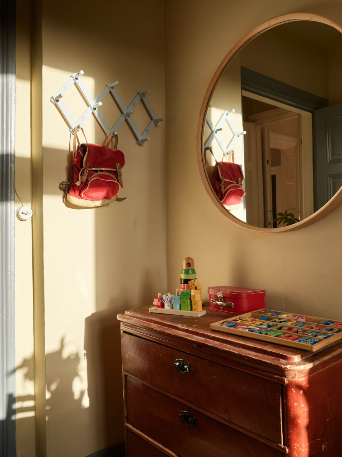 A Charming Historic Stockholm Apartment with a Blue Kitchen 26 antique dresser large mirror