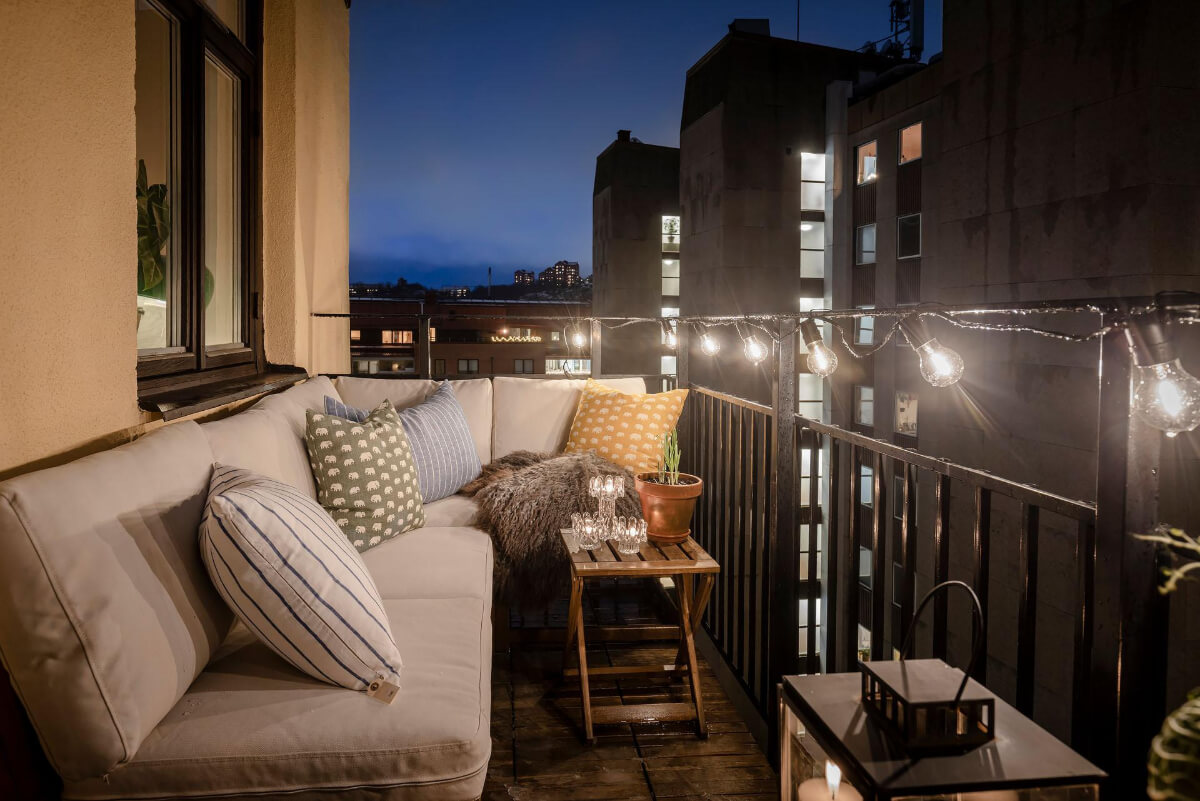 White-Painted Floorboards in a Turn-of-the-Century Apartment 9 balcony