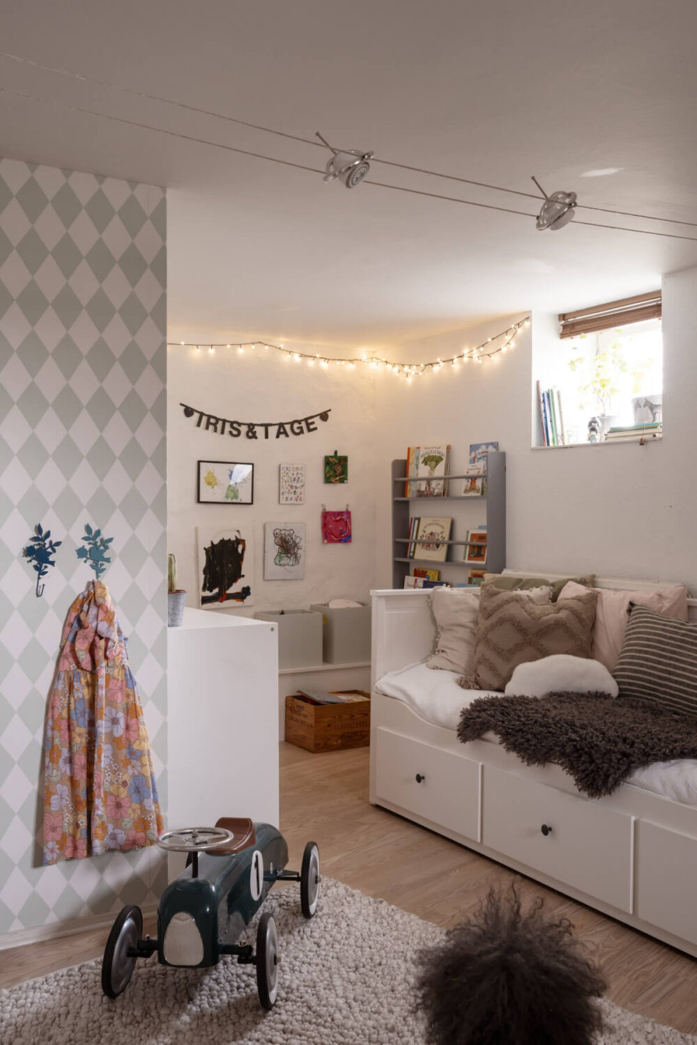 A Swedish Maisonette Apartment with Basement Bedrooms 24 basement kids bedroom
