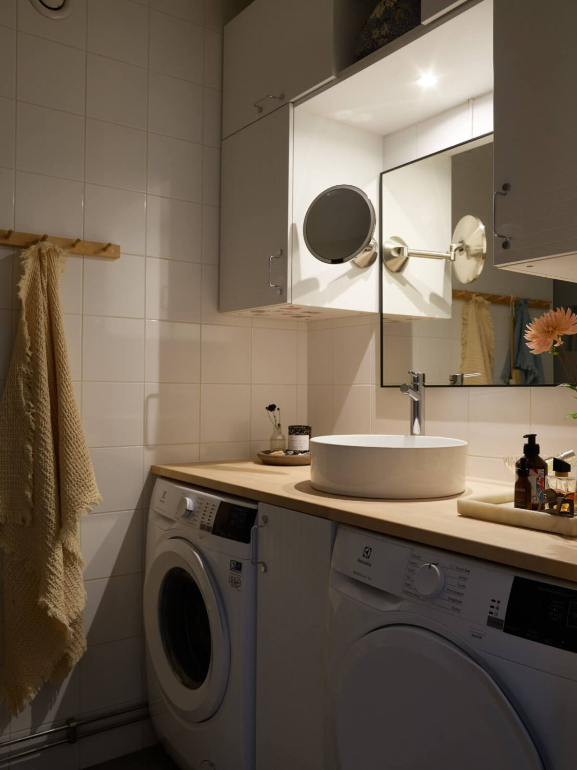 A Charming Two-Bedroom Corner Apartment in a 1940s Building 23 bathroom round sink