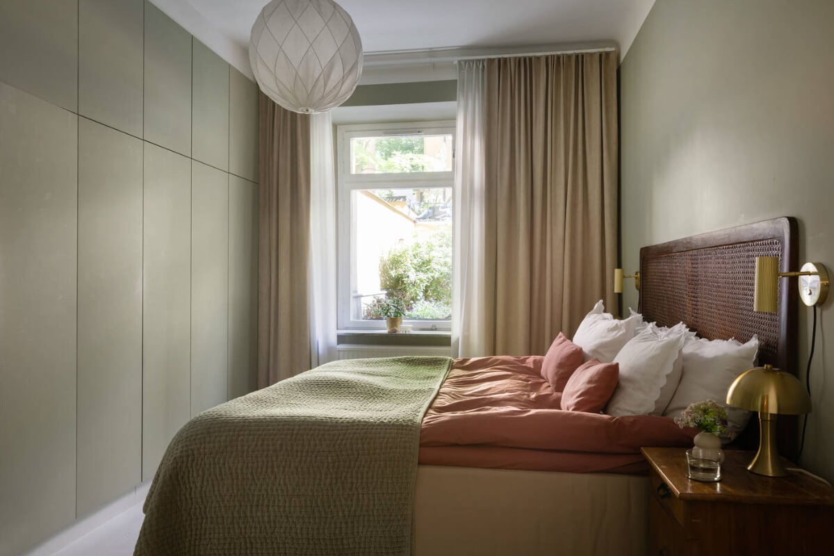 A Charming Ground Floor Apartment with a Large Patio Garden 13 bedroom cane headboard floor to ceiling wardrobes