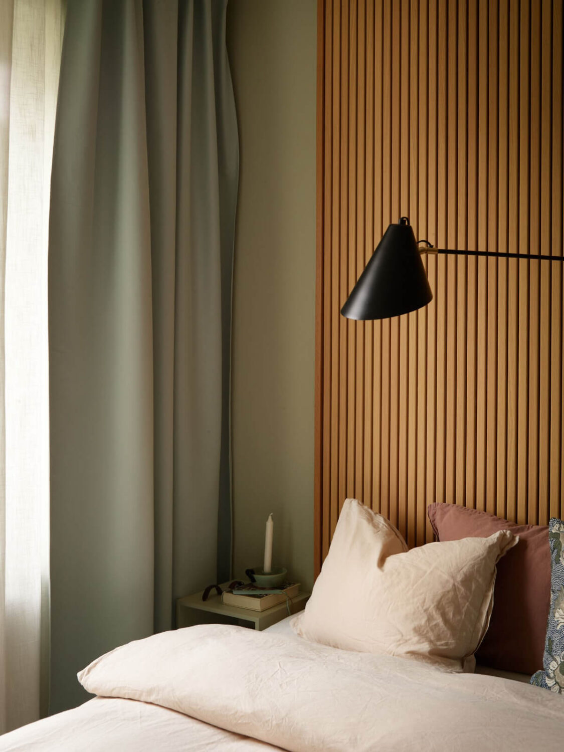 A Charming Two-Bedroom Corner Apartment in a 1940s Building 15 bedroom custom wood headboard