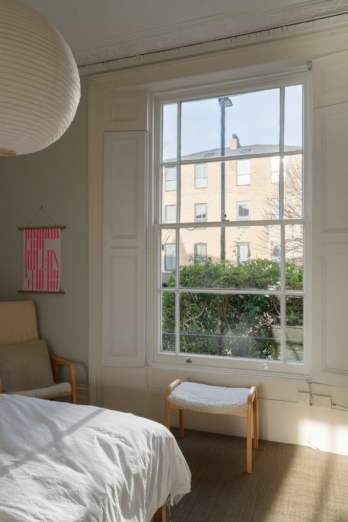A Light One-Bedroom Apartment in a Victorian Terrace House 15 bedroom large window shutters