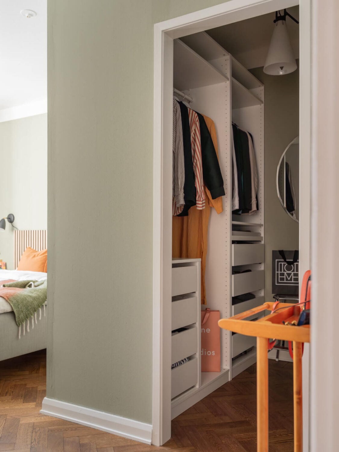 A Light, Renovated Two-Bedroom Apartment in Stockholm 17 bedroom walk in closet