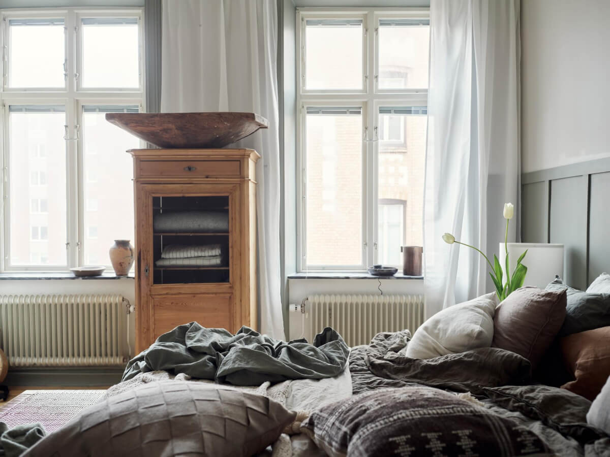A Light Scandi Apartment in a Former Stately Home 16 bedroom wall paneling