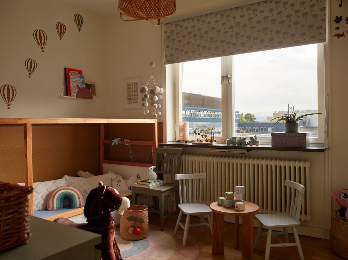 A Charming Two-Bedroom Corner Apartment in a 1940s Building 21 bedroom with small table (1)