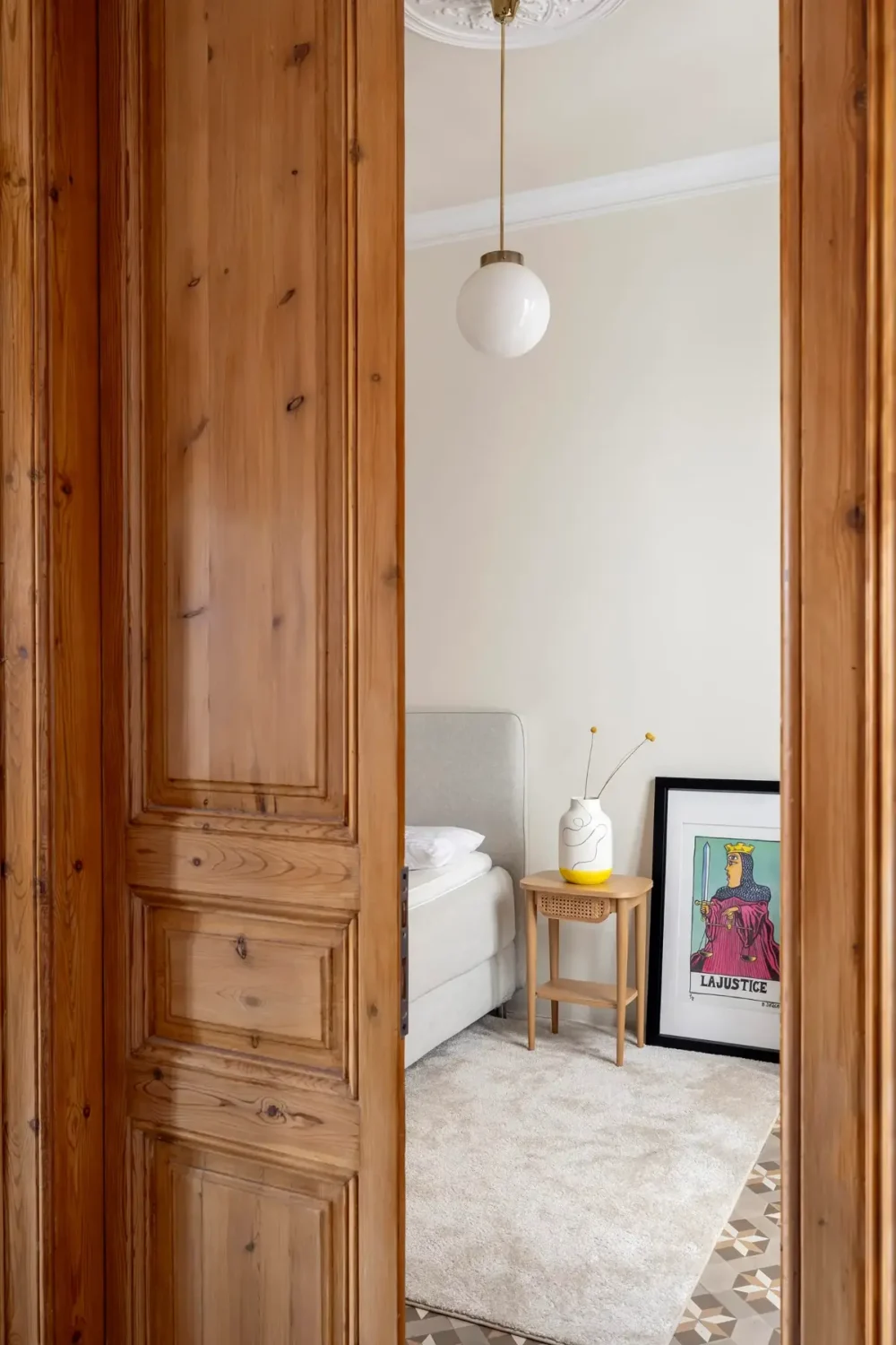 Historic Architecture and Modern Design in a Barcelona Apartment 8 bedroom wooden doors