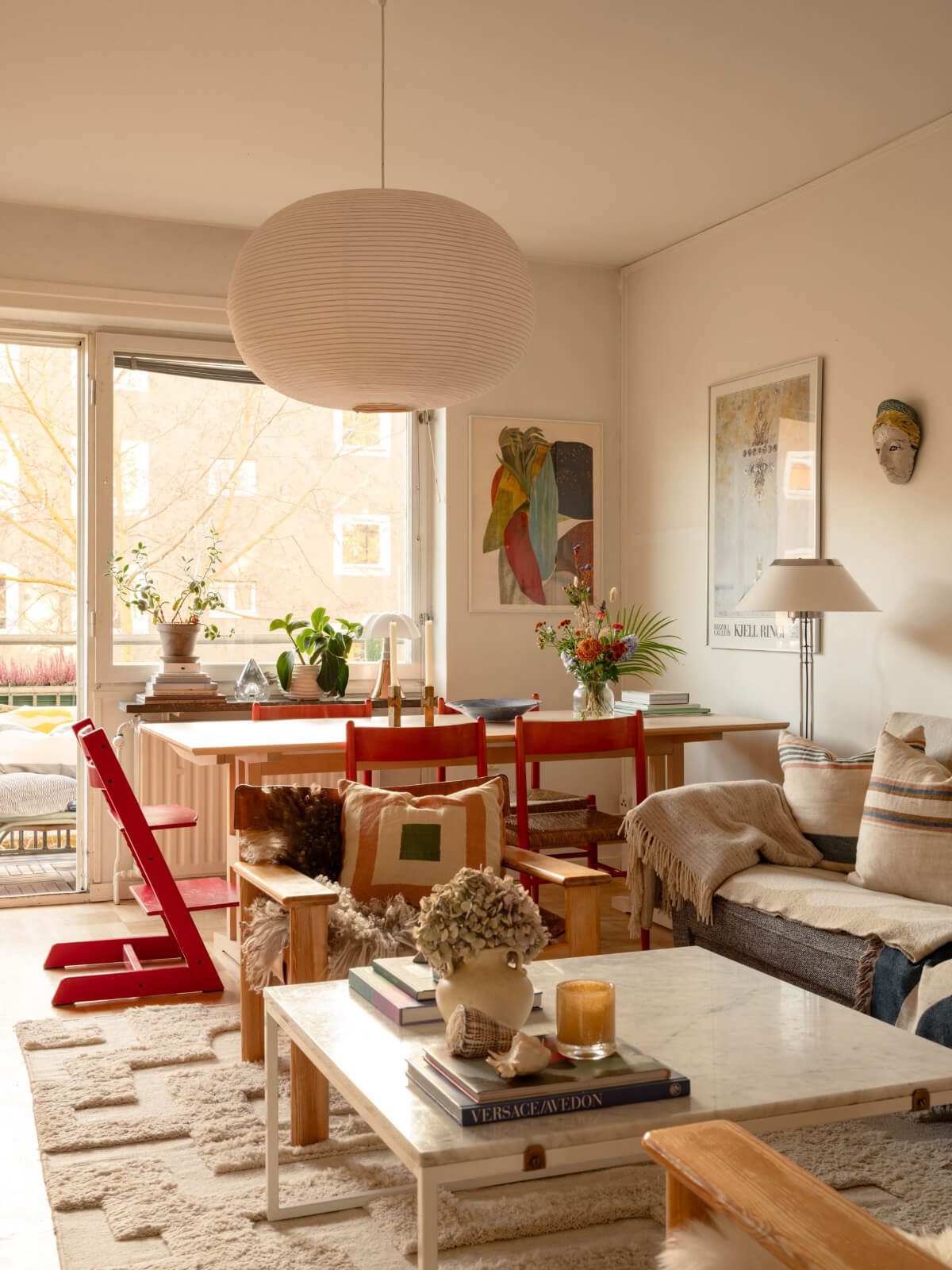 dining table in living room