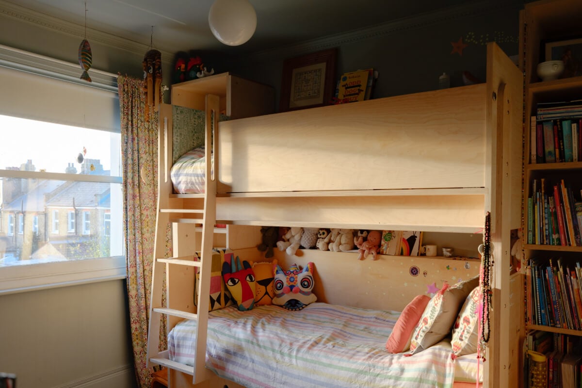 A London Edwardian House with a Light-Filled Kitchen Extension 24 double kids bedroom bunk bed