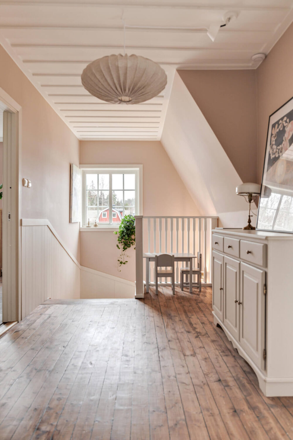 A Charming Home with Lake Views South of Stockholm 16 first floor landing wooden floor