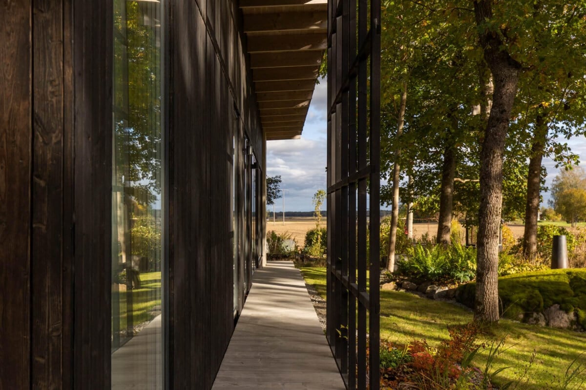 A Swedish Architectural Villa Surrounded by Nature 25 garden terrace