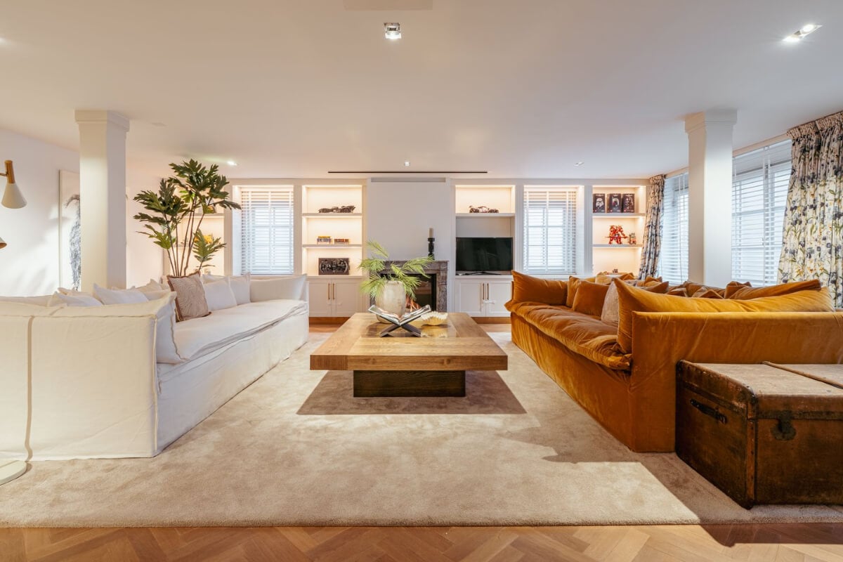 A Unique Ground Floor Duplex Apartment in Amsterdam 10 ground floor apartment living room