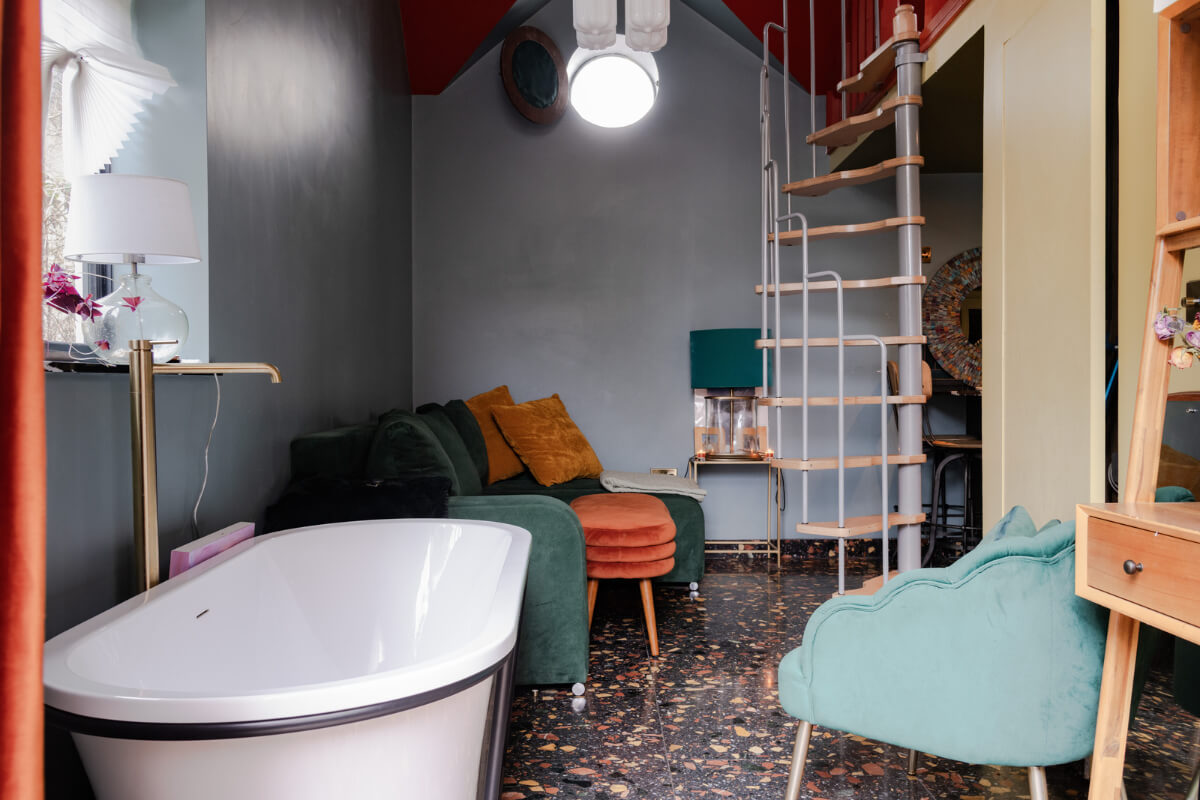 A Grand Victorian Villa in Manchester with Bold Interiors 32 guest house terrazzo floor tiles nordroom
