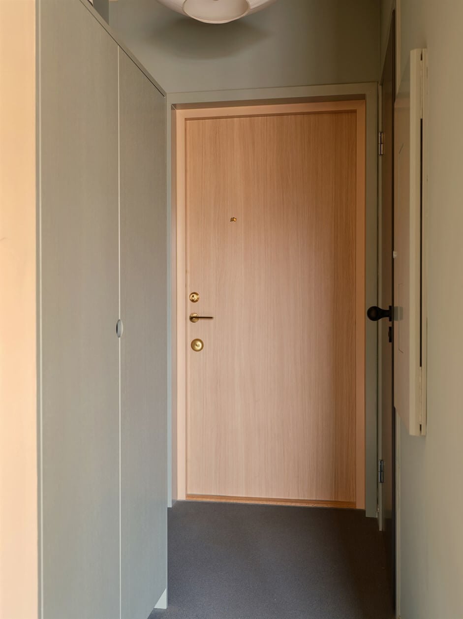 A Small Modern Stockholm Apartment with Smart Storage Solutions 21 hall built in wardrobes 1 A Small Modern Stockholm Apartment with Smart Storage Solutions