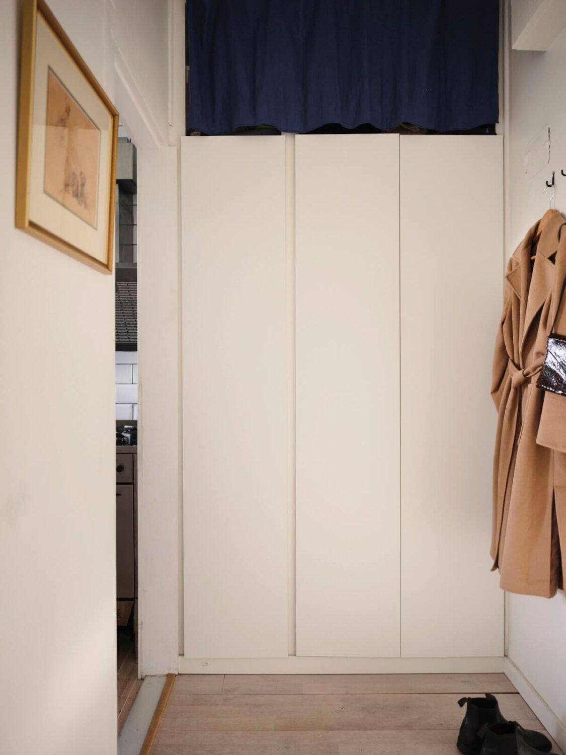 A Small Stockholm Apartment with a Tiny Green Bedroom 19 hall built in wardrobes A Small Stockholm Apartment with a Tiny Green Bedroom