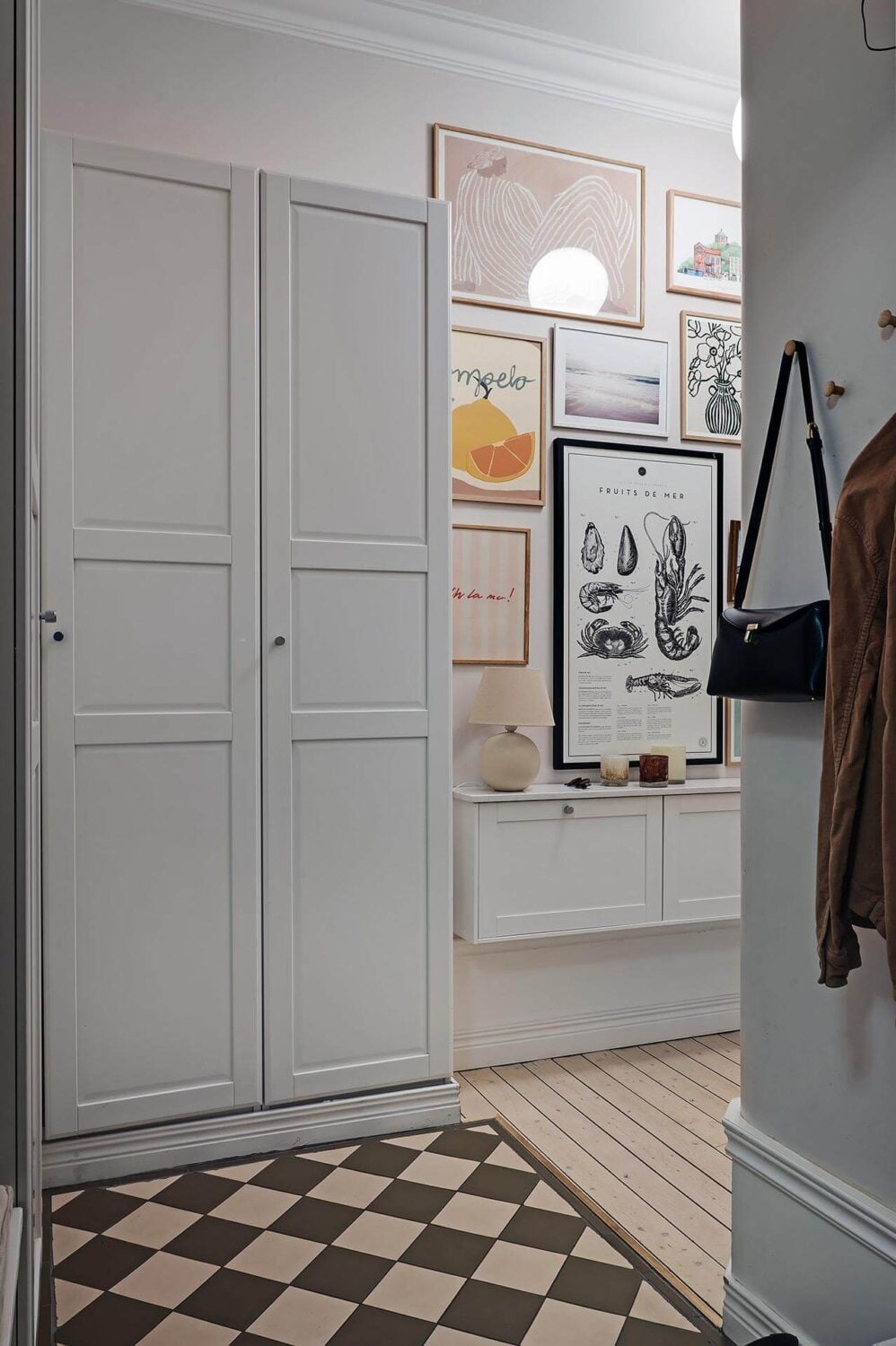 Best of 2025: Hallways 35 hall storage checkerboard floor