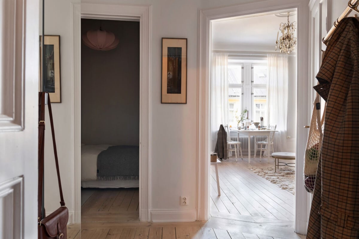 A Small Light Gray Apartment with Period Features 20 hall with open doorways