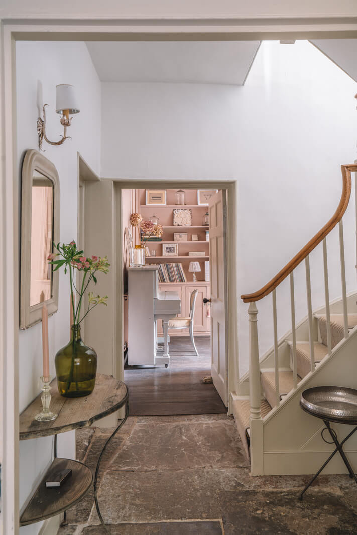 A Beautiful Renovated Country House in England 13 hallway stone floor