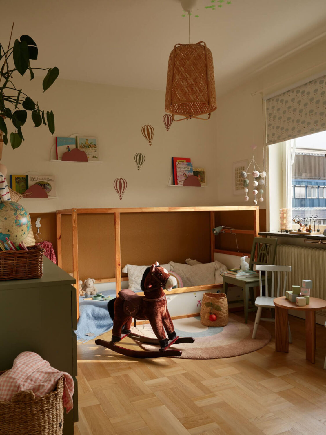 A Charming Two-Bedroom Corner Apartment in a 1940s Building 19 kids bedroom parquet floor