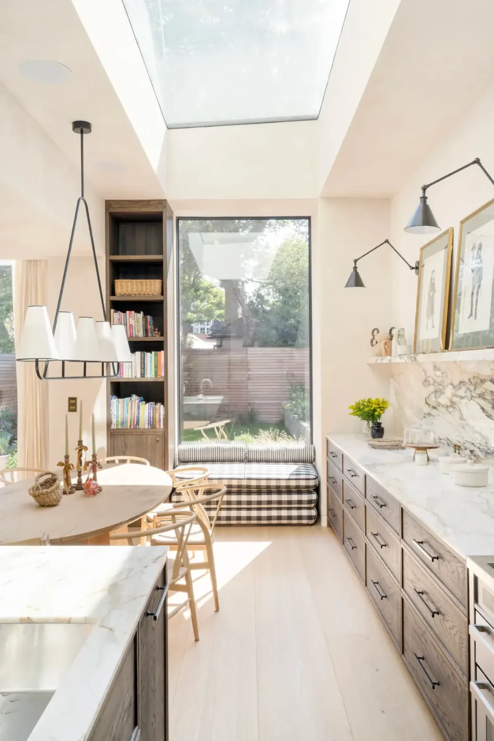 A Timeless Energy-Efficient Victorian Townhouse in Bedford Park 6 kitchen with large skylight and window seat