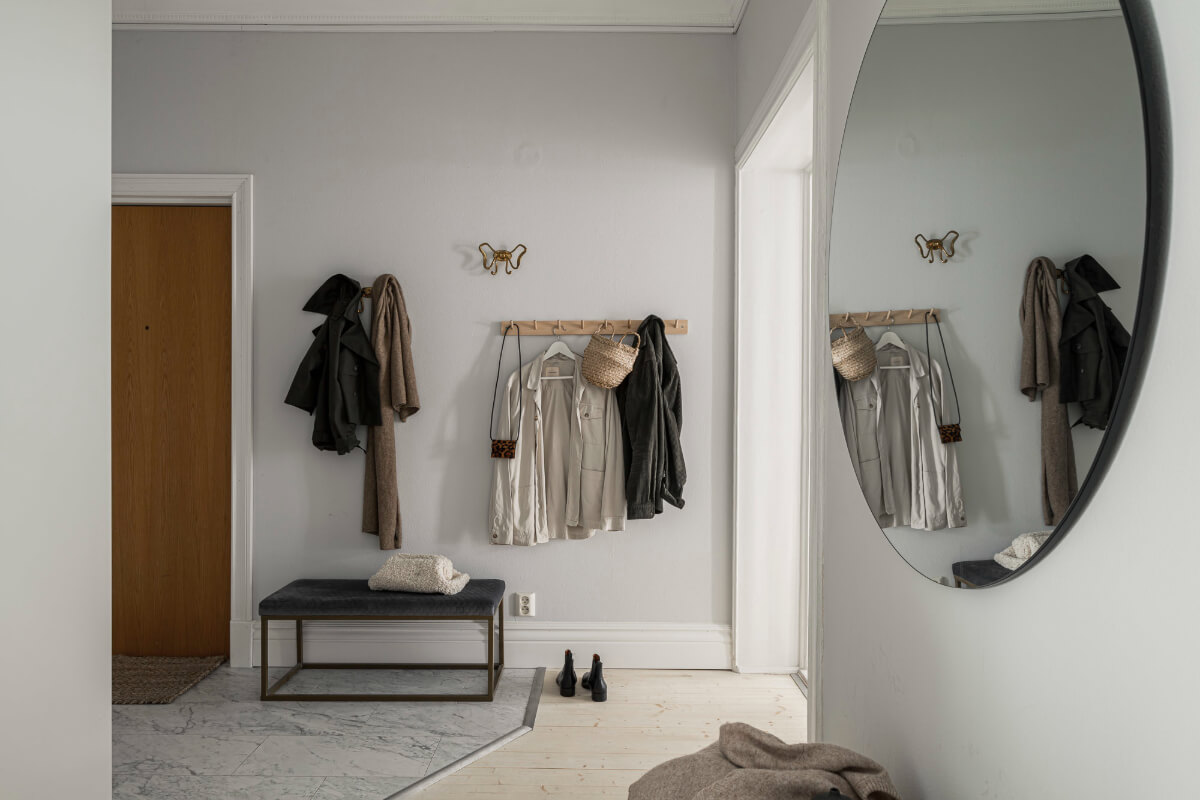 Period Features and Contemporary Solutions in Gothenburg 27 light gray hall marble tile floor Period Features and Contemporary Solutions in Gothenburg