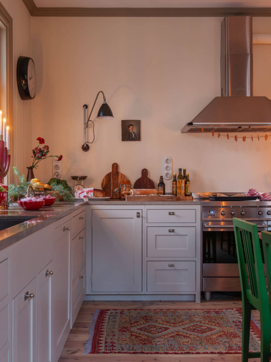A Beautiful Turn-of-the-Century Family Home in Sweden 16 light gray kitchen cabinets