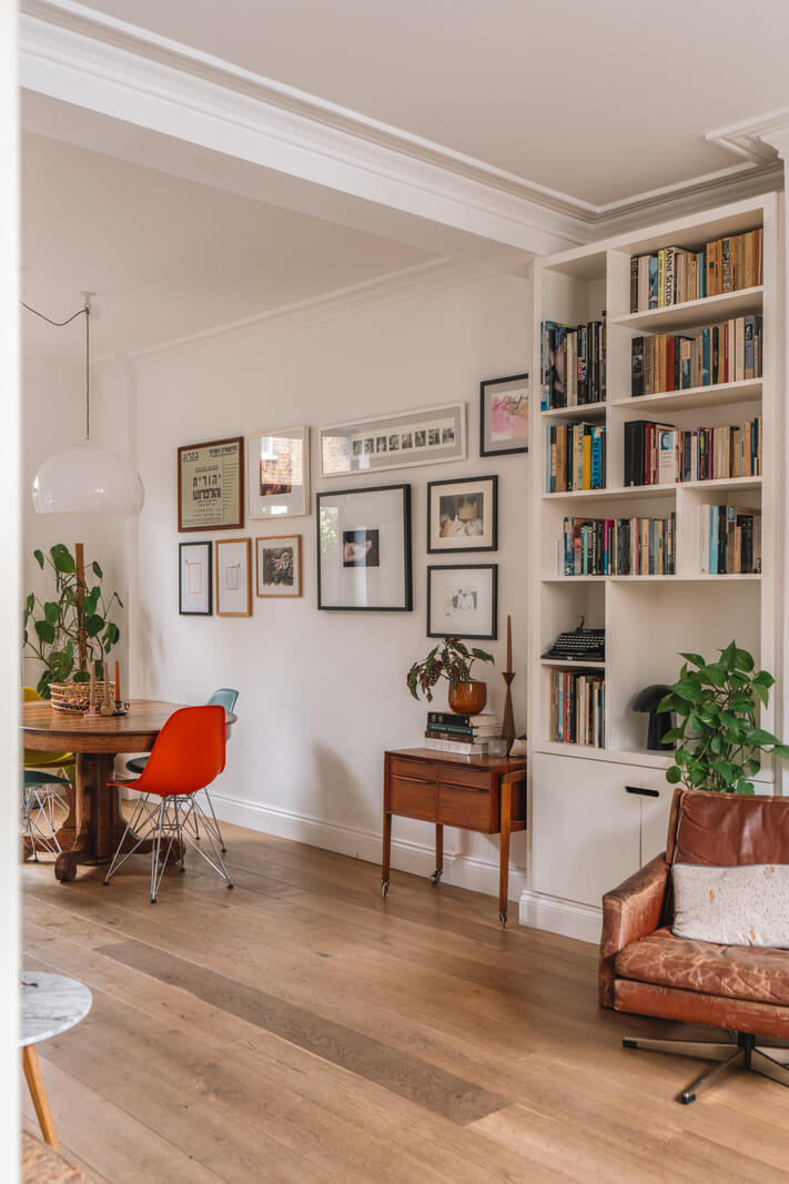 A Charming Light Edwardian House with a Tiny Garden 4 light open plan living room