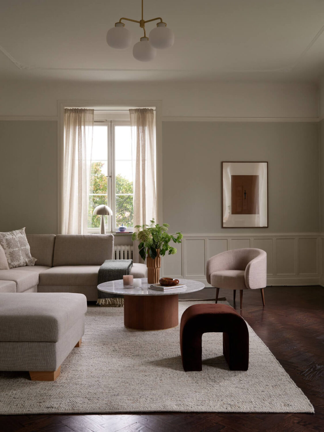 A Grand Early 20th-Century Apartment in Stockholm 9 living room accent chairs