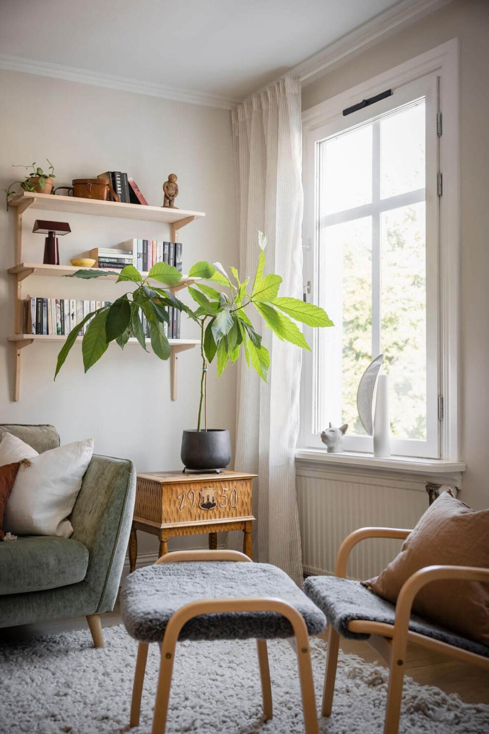 Bright Rooms with Light Color Tones in a Swedish Apartment 3 living room detail