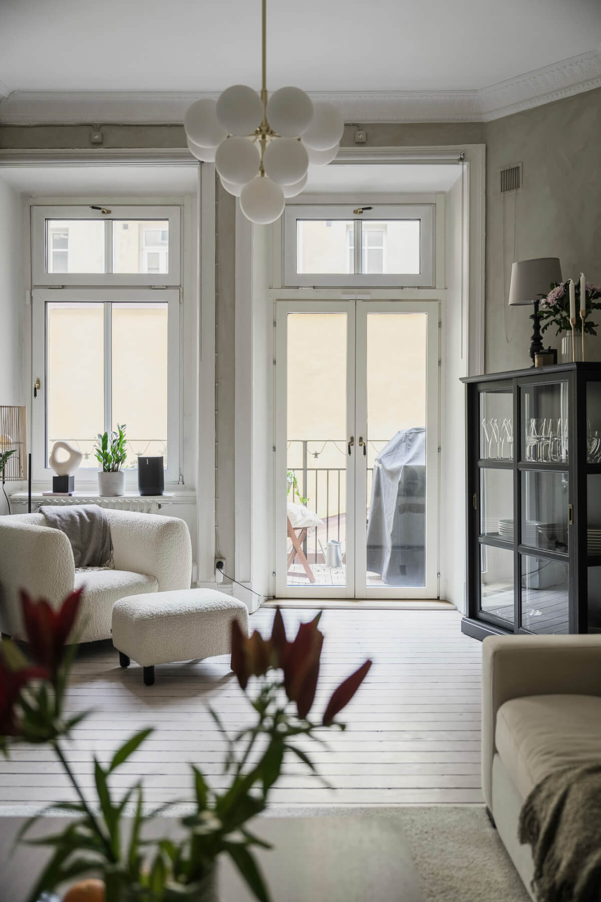 living room glass doors to balcony