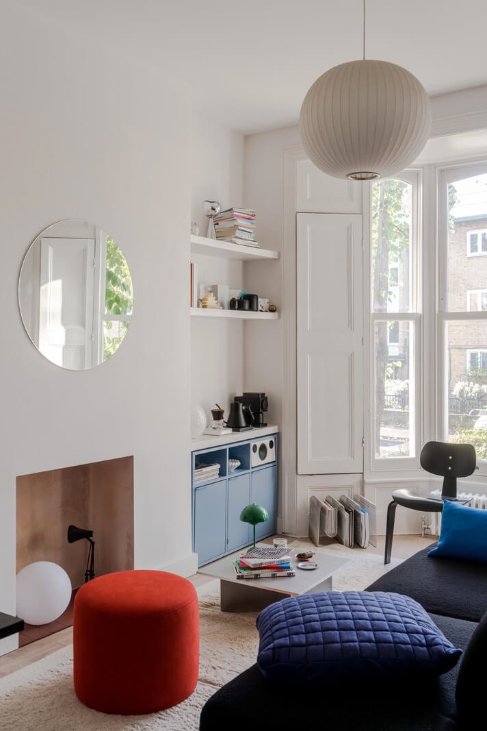 A Modern Apartment in a London Victorian House 5 modern white living room bay window