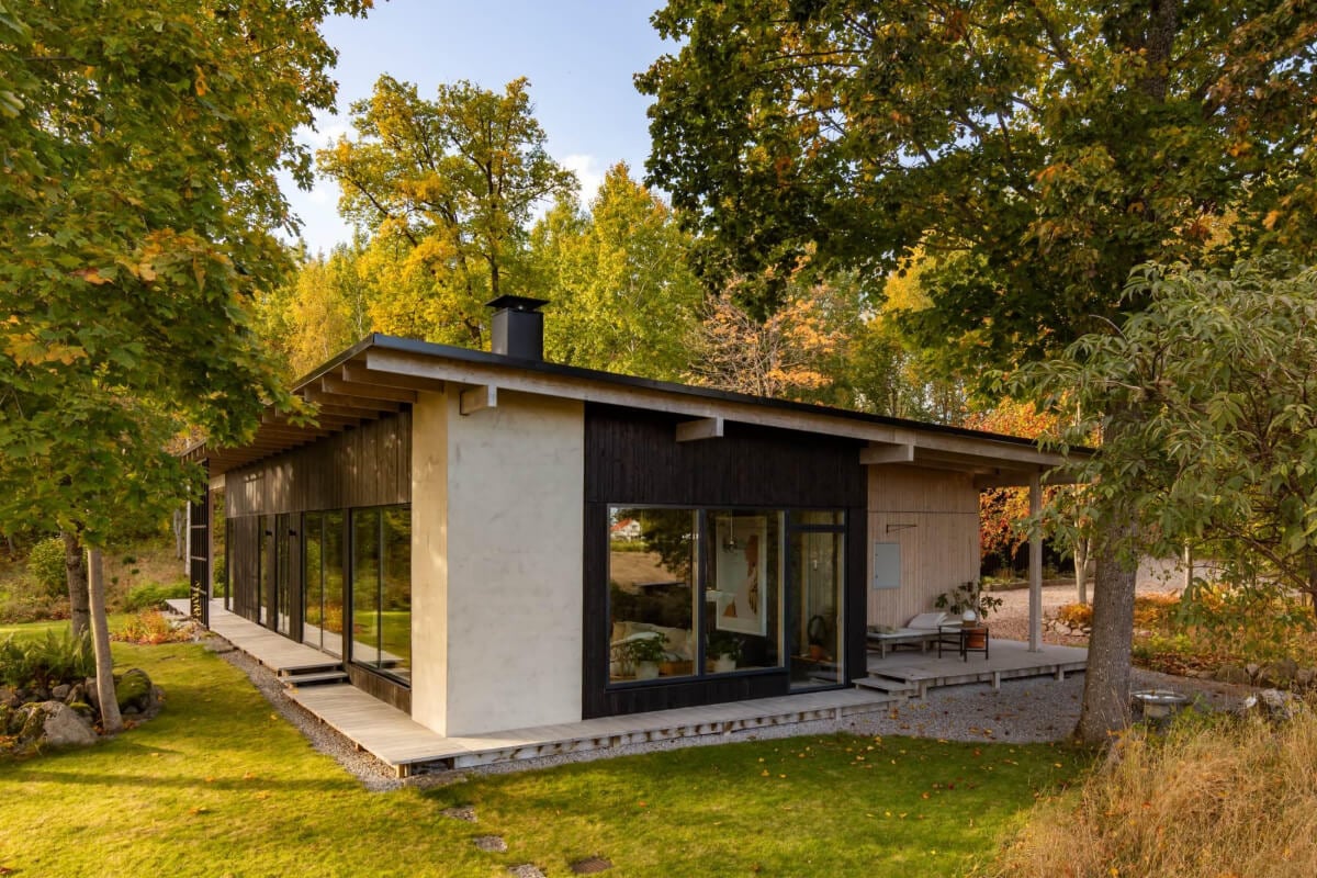 A Swedish Architectural Villa Surrounded by Nature 30 modern wooden house sweden slanted roof