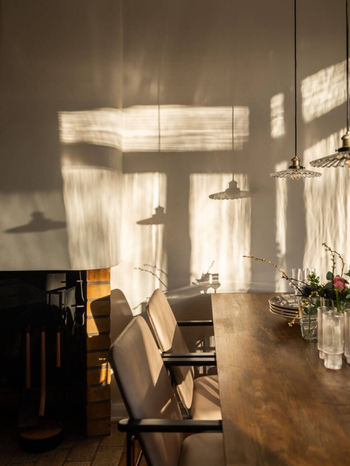 A Light, Renovated Two-Bedroom Apartment in Stockholm 7 natural light dining table