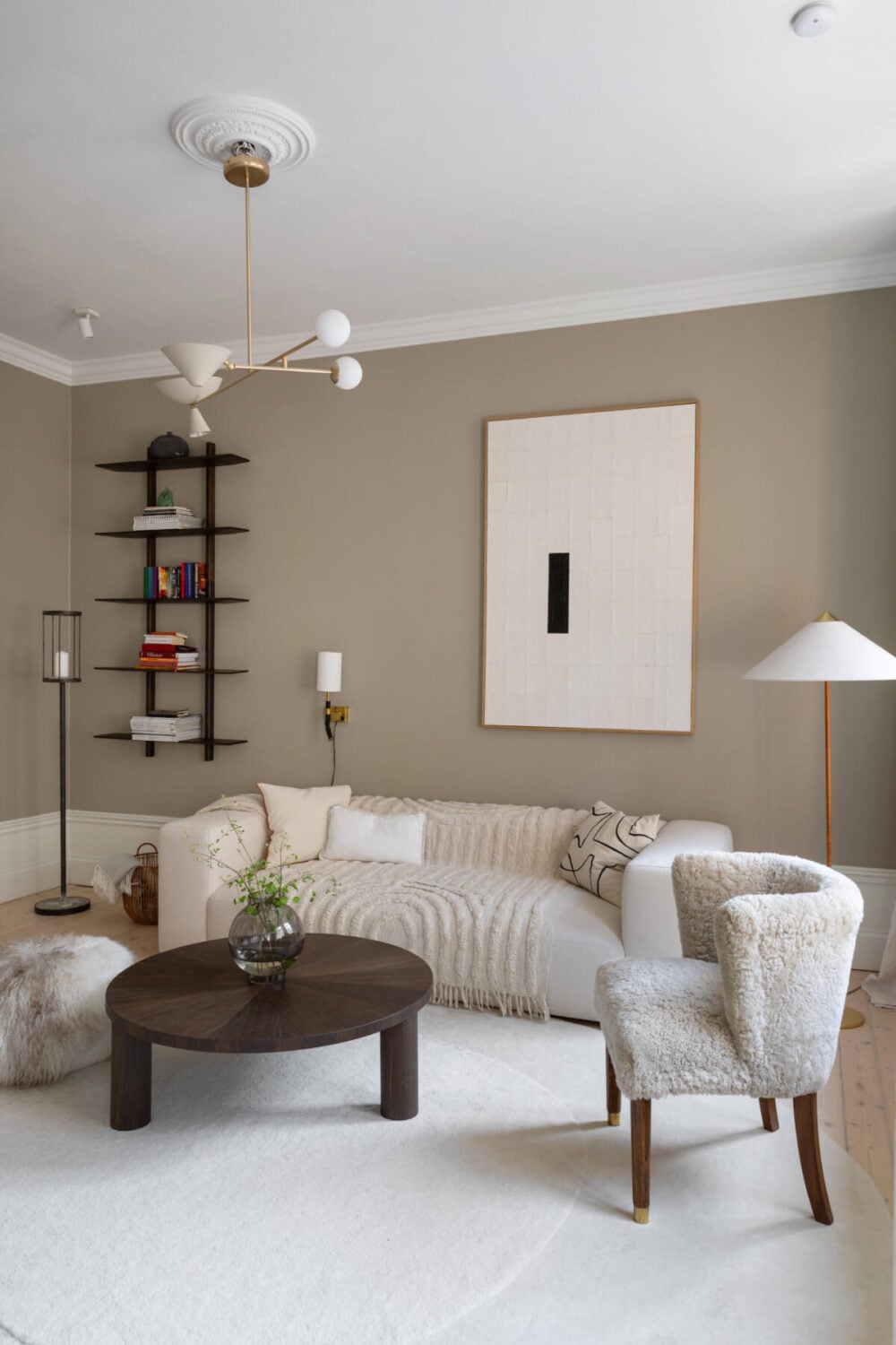 A Calm, Neutral Color Palette in a Classic Swedish Apartment 3 neutral scandinavian living room