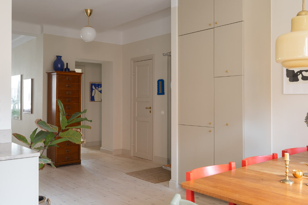 Modern Interiors in a Bright 1930s Apartment in Sweden 32 open floorplan modern scandi apartment