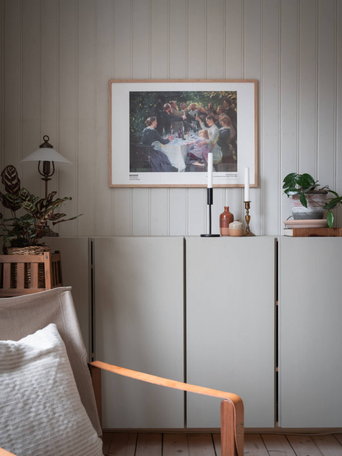 A Carefully Renovated Family Home in Sweden 22 painted ikea ivar cabinets